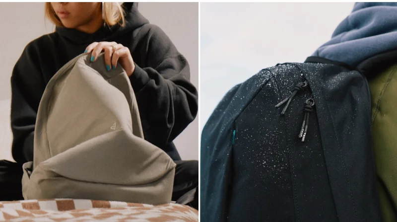 Dual graphic of two people wearing the Astoria Backpack.