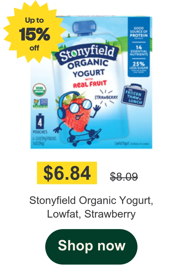 Stonyfield Organic Yogurt, Lowfat, Strawberry