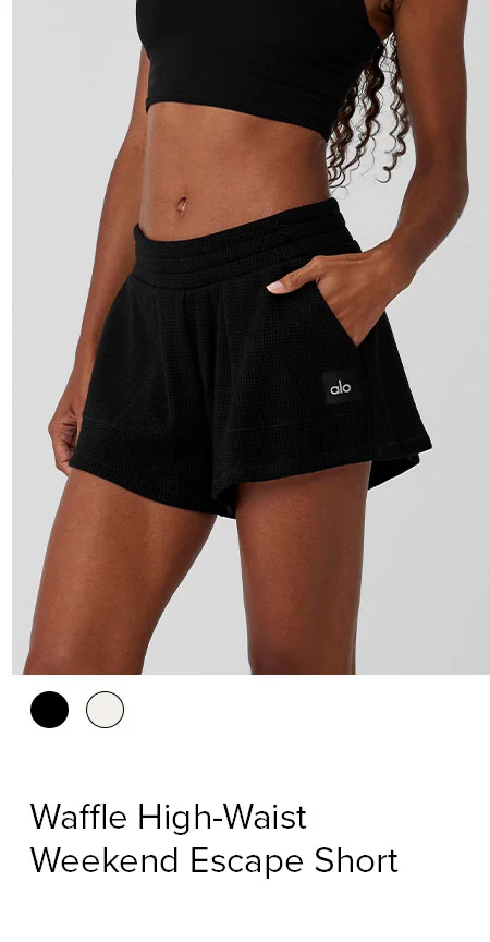 WAFFLE HIGH-WAIST WEEKEND ESCAPE SHORT