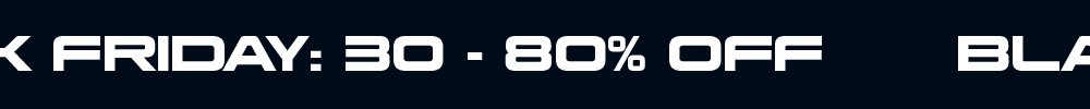 Black Friday Sale: 30-80% off sitewide. Offer valid November 14-30.
