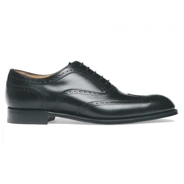 Arthur III D Oxford Brogue in Black Calf Leather | Diamond Rubber Sole