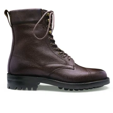 Bowland C Veldtschoen Derby Boot in Walnut Grain Leather