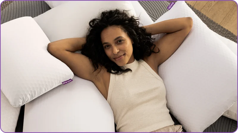 Woman resting on pillow