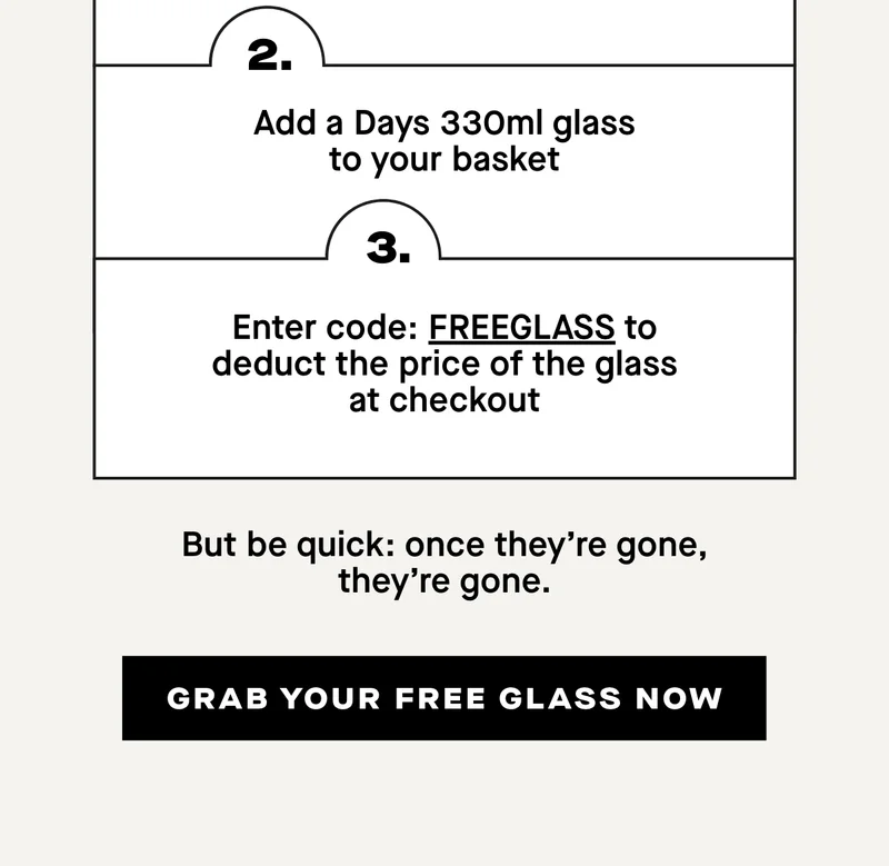 Grab your free glass now