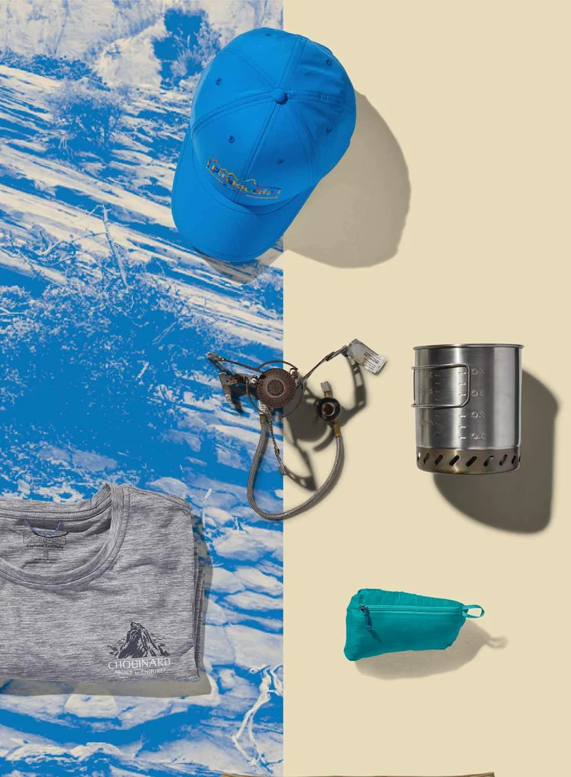 An assortment of hiking essentials.