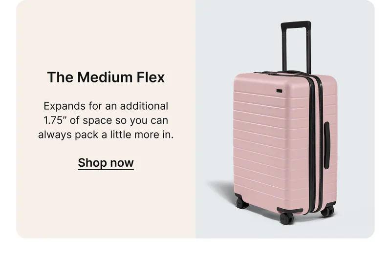 The Medium Flex | Expands for an additional 1.75” of space so you can always pack a little more in.