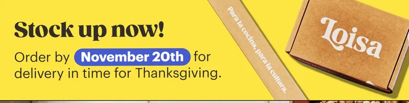 Stock up now! Order by November 20th for delivery in time for Thanksgiving.