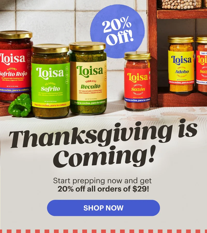 Thanksgiving is Coming! Start prepping now and get 20% off all orders of $29! SHOP NOW