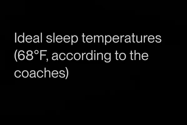 Ideal sleep temperatures