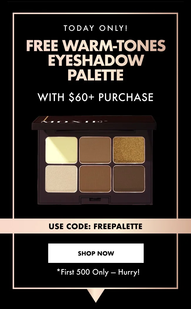 Free warm-tones eyeshadow palette