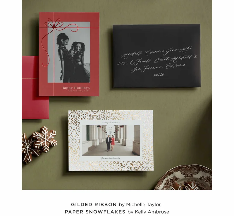Gilded Ribbon, Paper Snowflakes