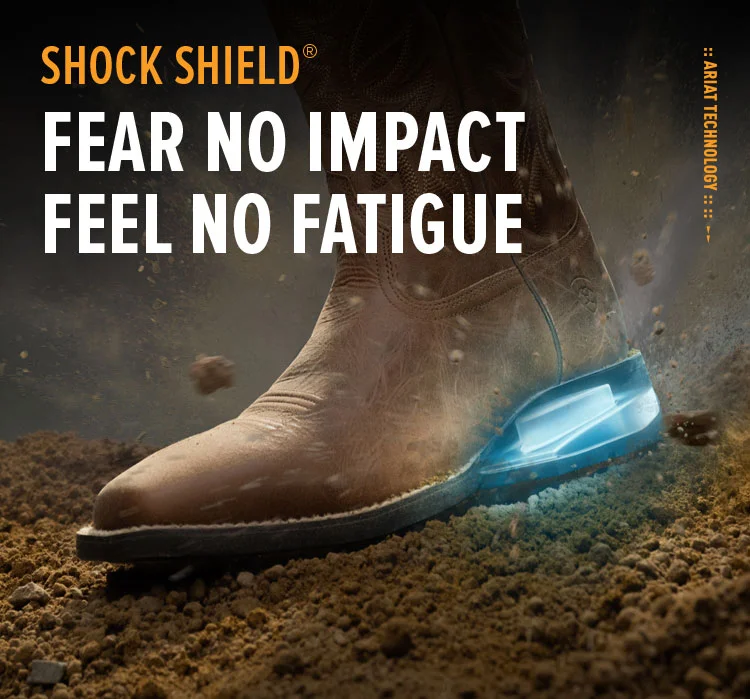 SHOCK SHIELD fear no impact. FEEL NO FATIGUE