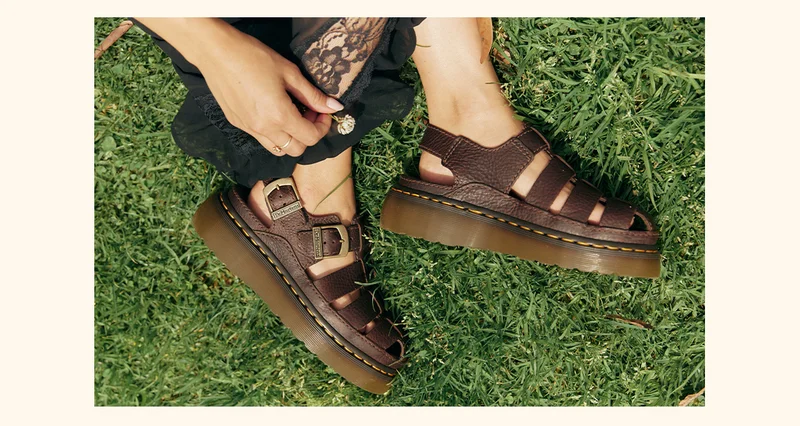 Wrenlie Grizzly Leather Fisherman Sandals