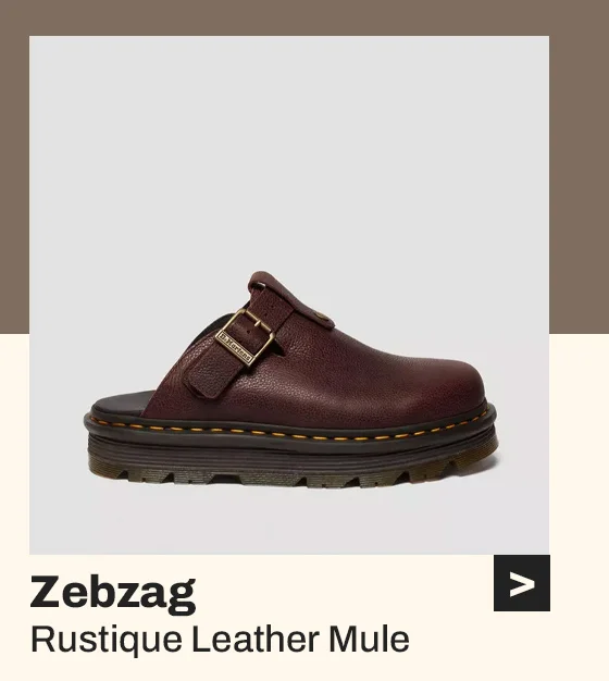 Zebzag Rustique Leather Mule