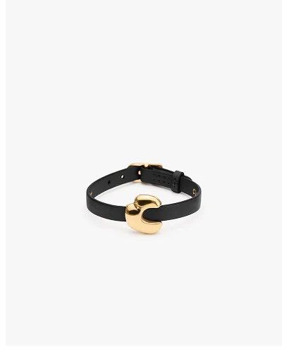 Celestia Leather Bracelet Black