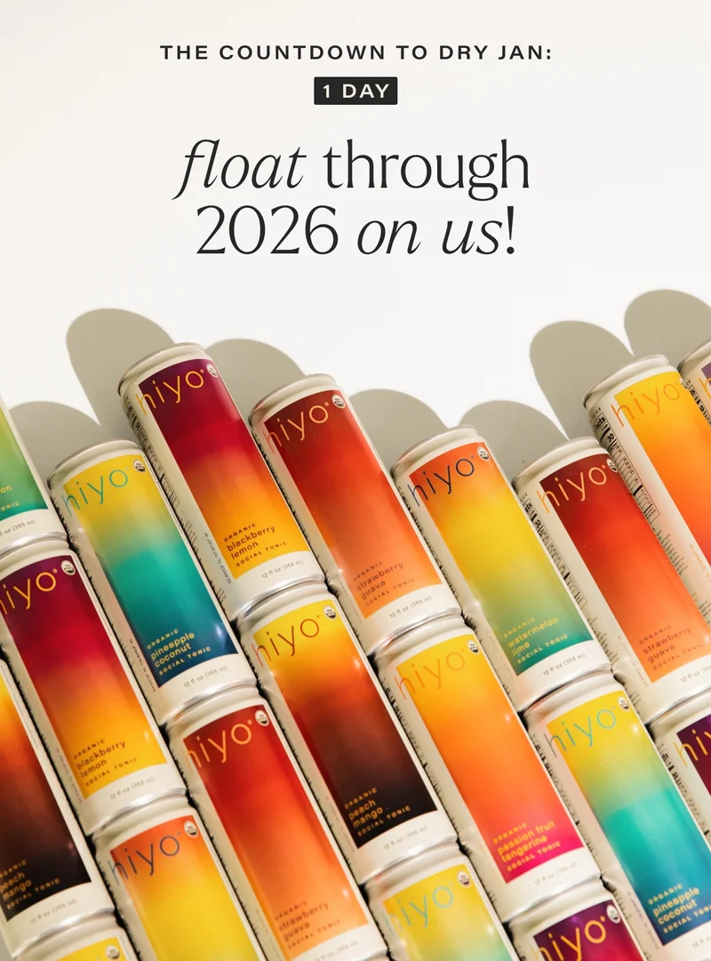 the countdown to dry jan: 1 day. float through 2026 on us!