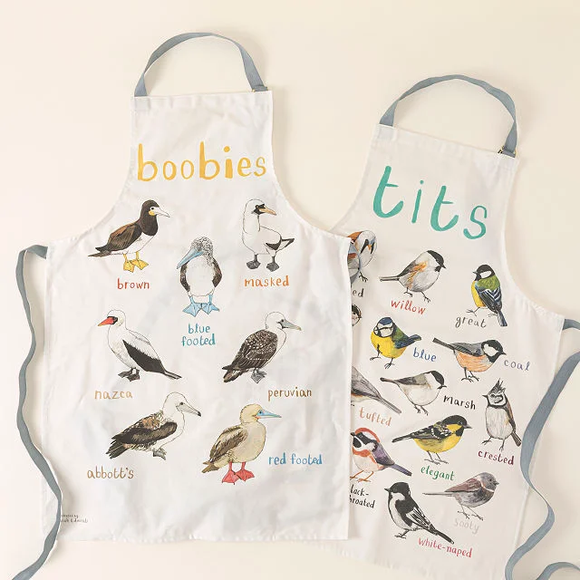 Fowl Language Apron- Tits & Boobies