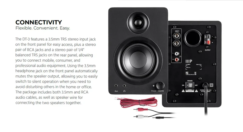 Monoprice DT-3 50-Watt Multimedia Desktop Powered Speakers
