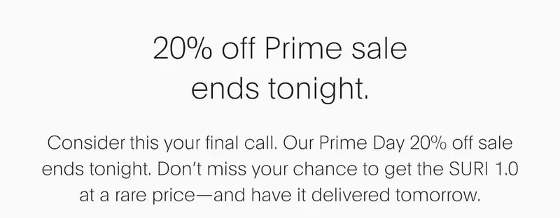 20% OFF Prime Sale ends tonight | Shop on Amazon Prime