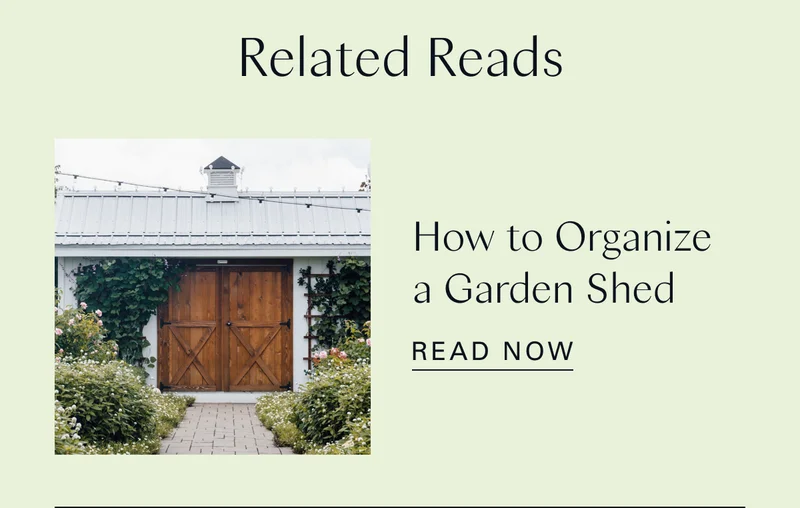 Related Reads: How to Organize a Garden Shed