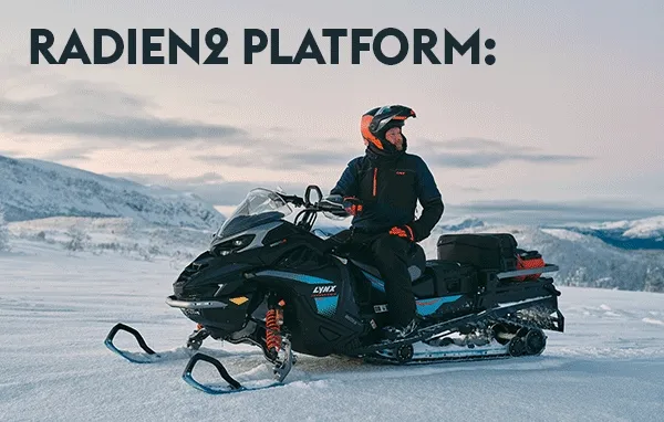 A Lynx snowmobile with Radien2 platform