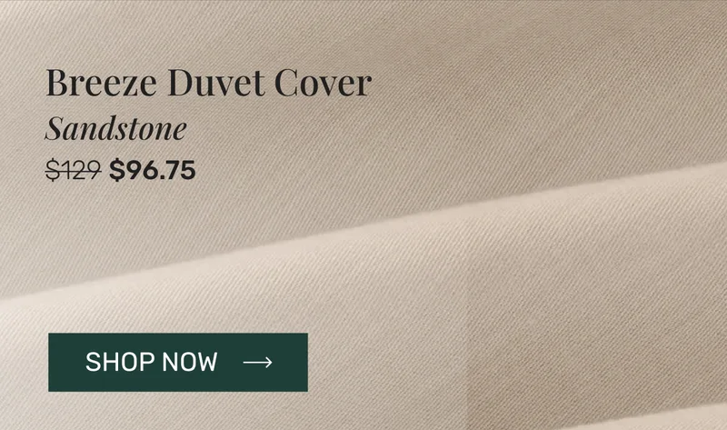 Breeze Duvet Cover Sandstone