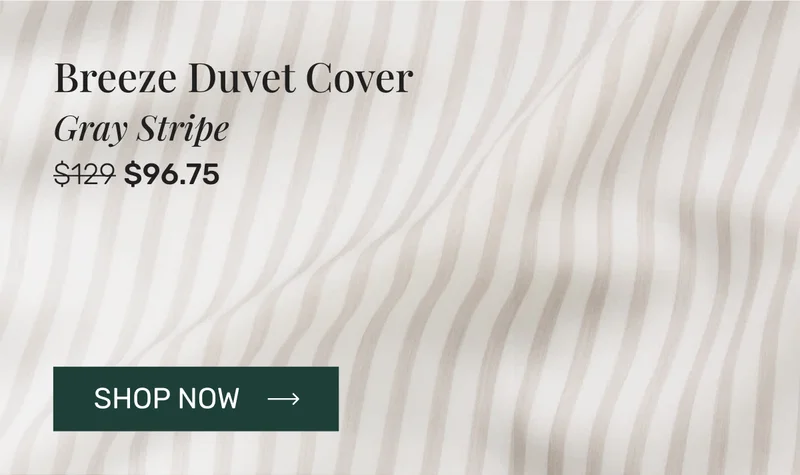 Breeze Duvet Cover Gray Stripe