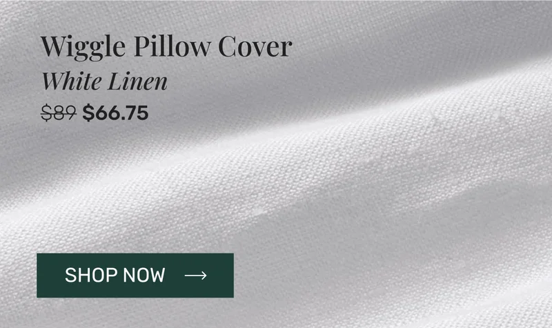 Wiggle Pillow Cover White Linen