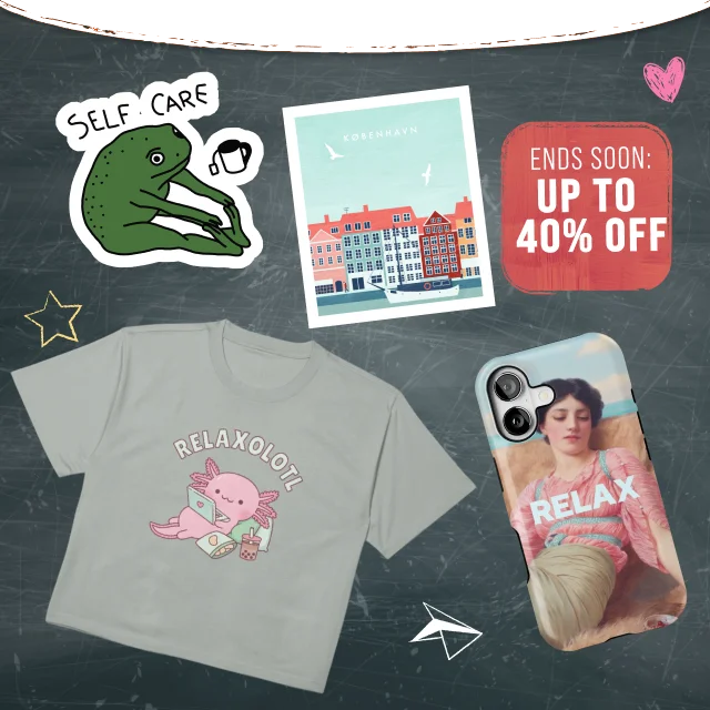 Up to 40% off everything.