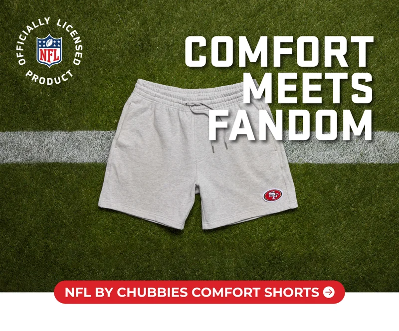 COMFORT MEETS FANDOM: The NFL By Chubbies Comfort Short
