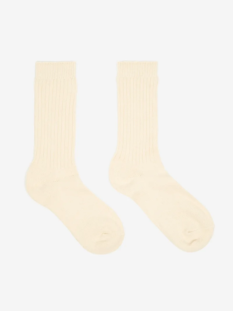 Image of Snow Peak Recycled Cotton Sock M - Ecru