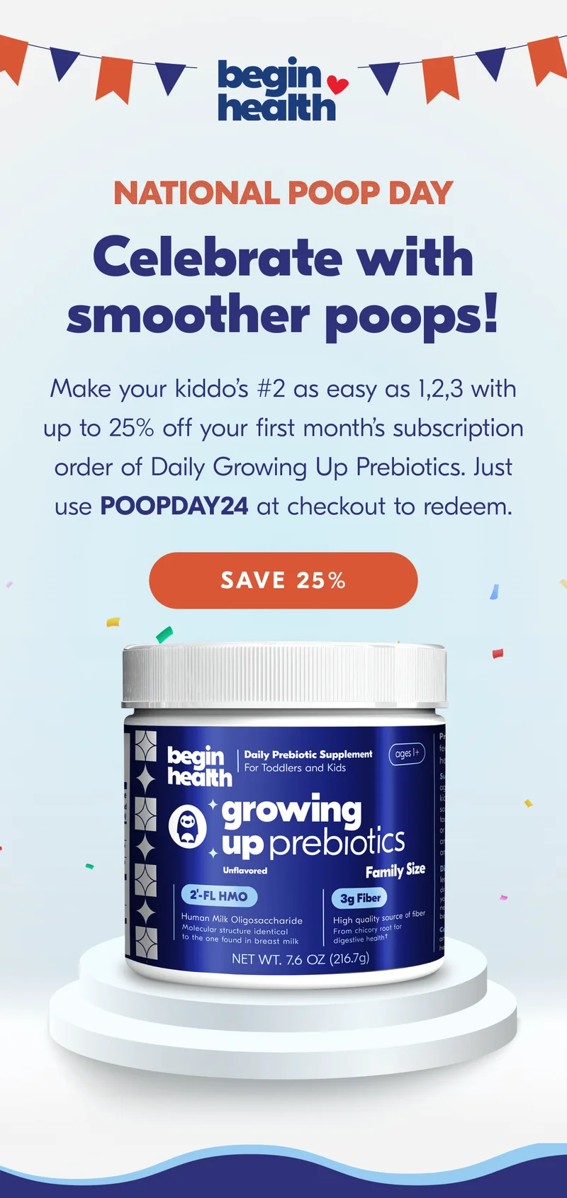 Use code POOPDAY24 at checkout to get 25% off your first months subscription of GUP!