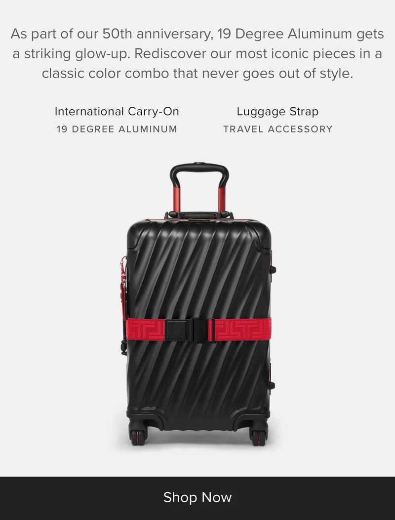 19 Degree Aluminum - International Carry-On - Black/Red