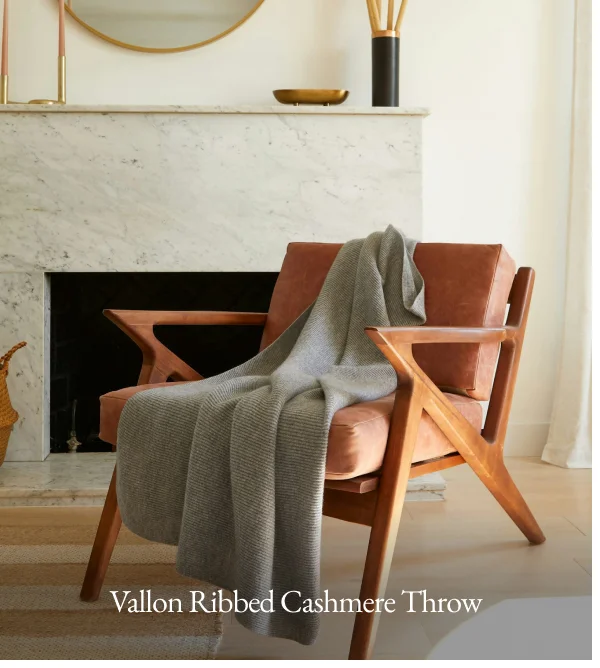 Vallon Ribbed Cashmere Throw