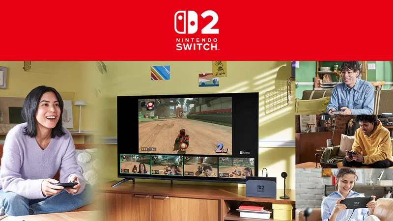 People using GameChat while playing MarioKart World