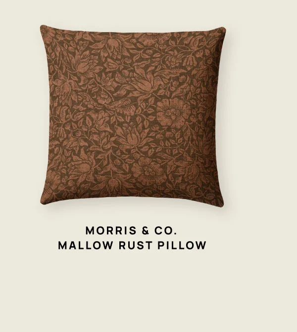 Morris & Co. Mallow Rust Pillow