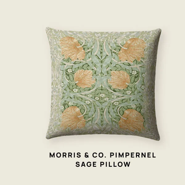 Morris & Co. Pimpernel Sage Pillow