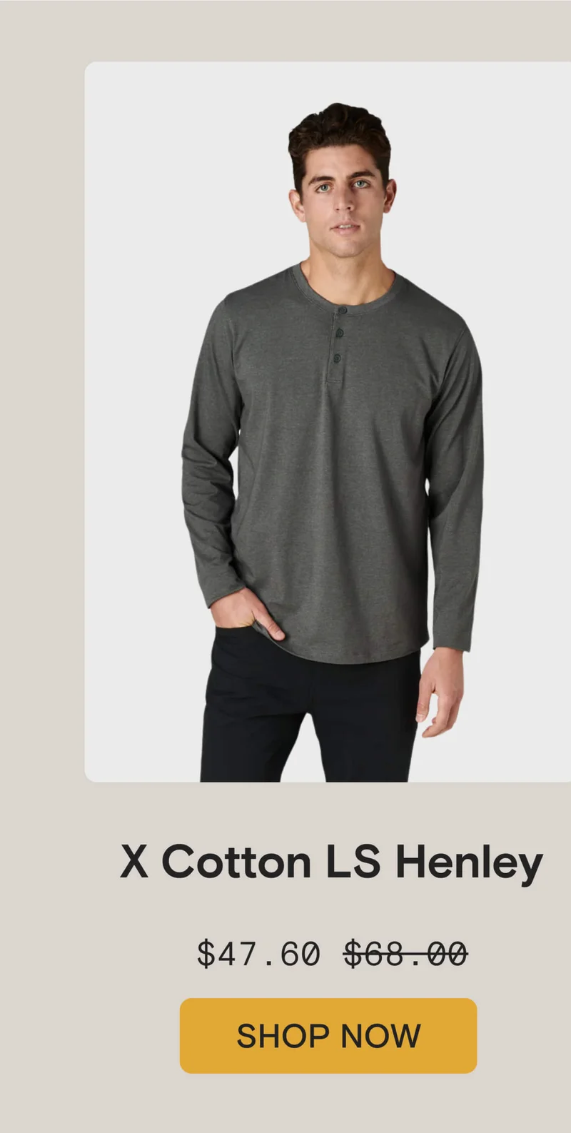X Cotton LS Henley
