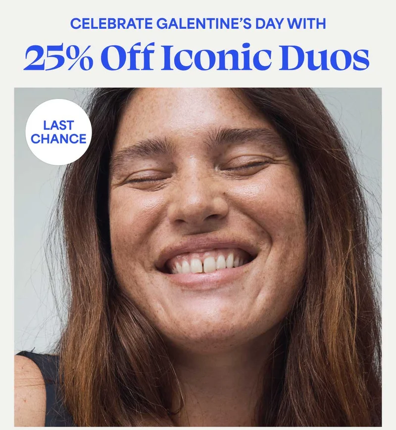 Last chance for 25% OFF select duos