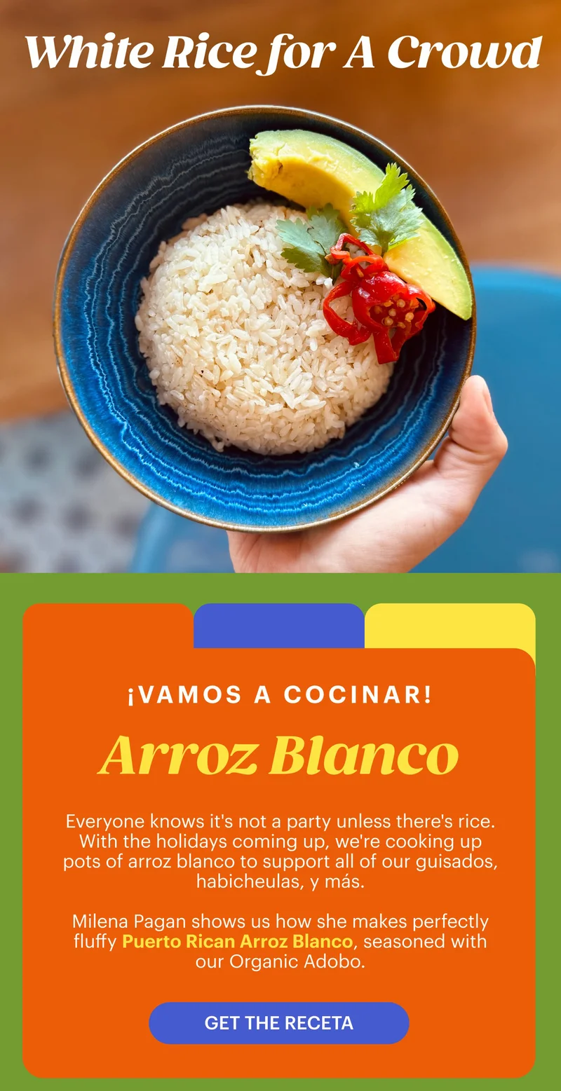 White Rice for A Crowd Arroz Blanco GET THE RECETA