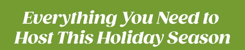 Everything You Need to Host This Holiday Season SHOP NOW