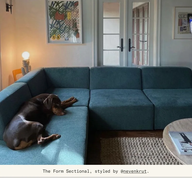 The Form Sectional, styled by @nevenkrut