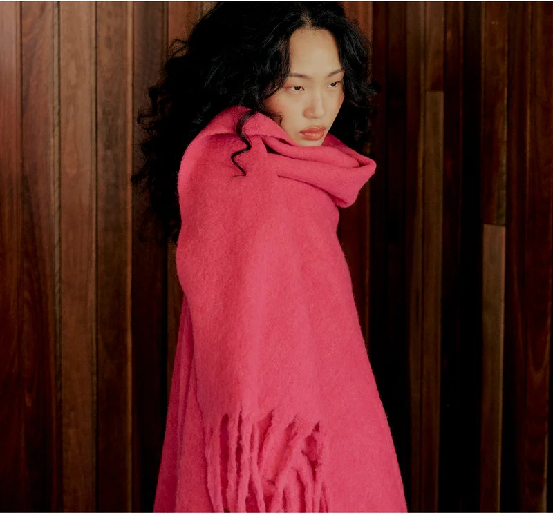 Merino Alpaca Throw - Bubblegum