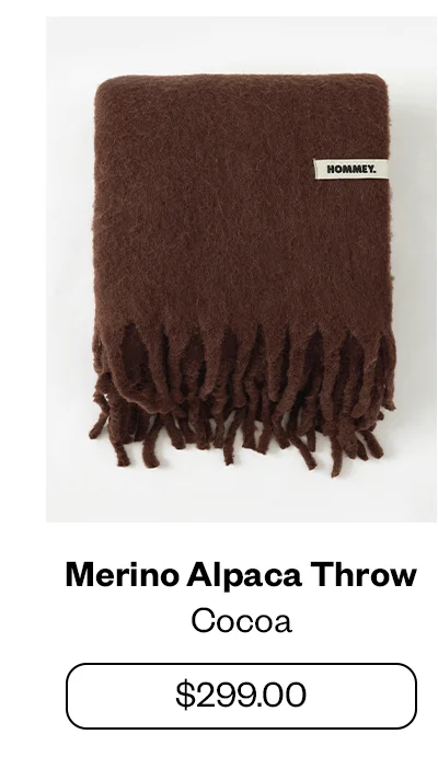Merino Alpaca Throw - Cocoa