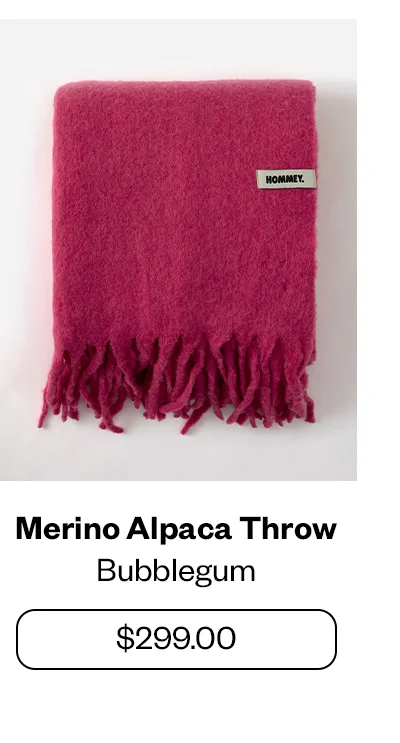 Merino Alpaca Throw - Bubblegum