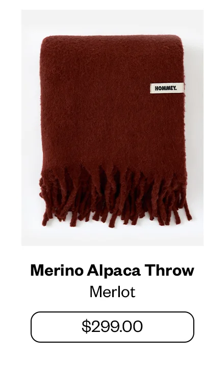Merino Alpaca Throw - Merlot