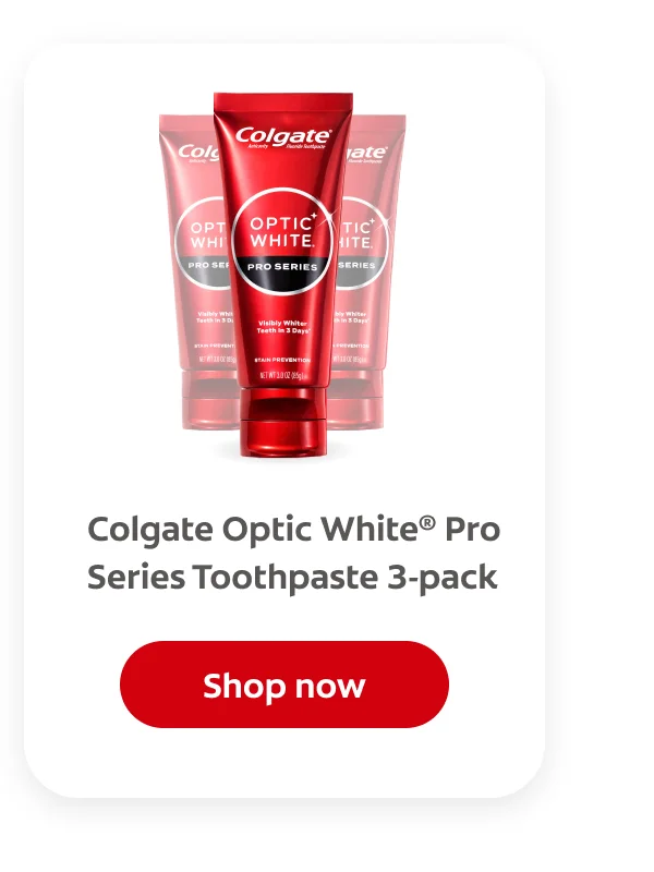 Colgate Optic White® Pro Series Toothpaste 3-pack click here to shop now