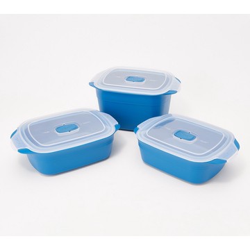 Decor Delish 3-Piece Oblong Microwave Cookware Set