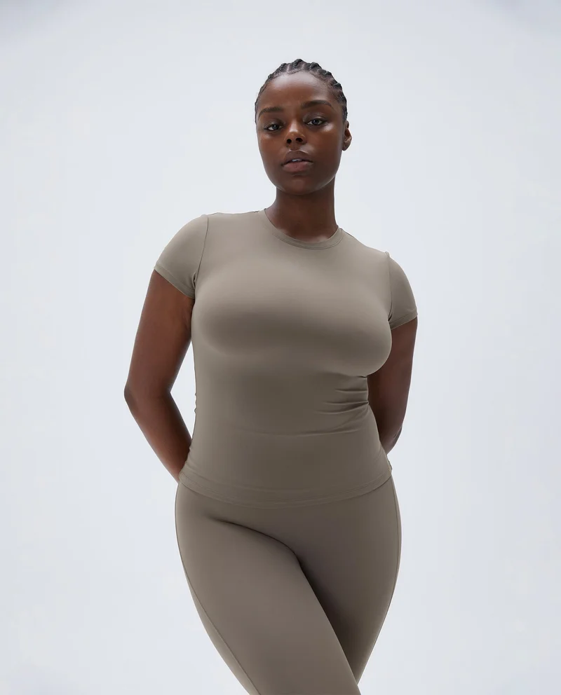 Image of Ultimate Short Sleeve Top - Cocoa Brown