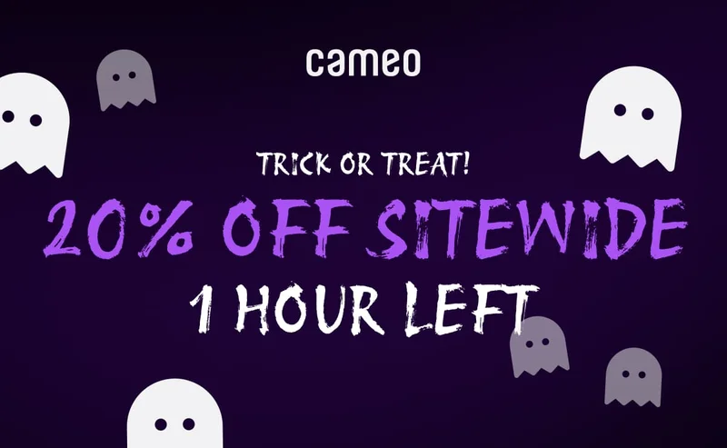 20% OFF SITEWIDE: 1 hour left.